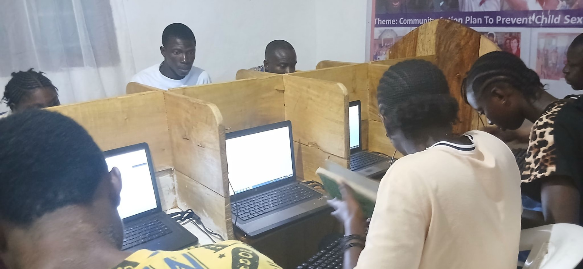 Learners using laptop workstations in the CCAP computer room