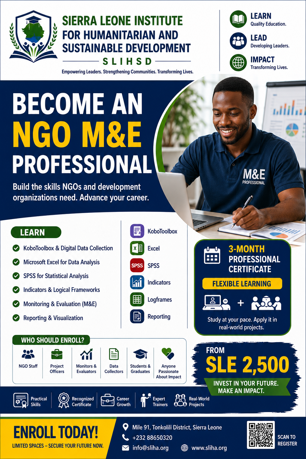 Poster for the SLIHSD Monitoring, Evaluation and Learning certificate